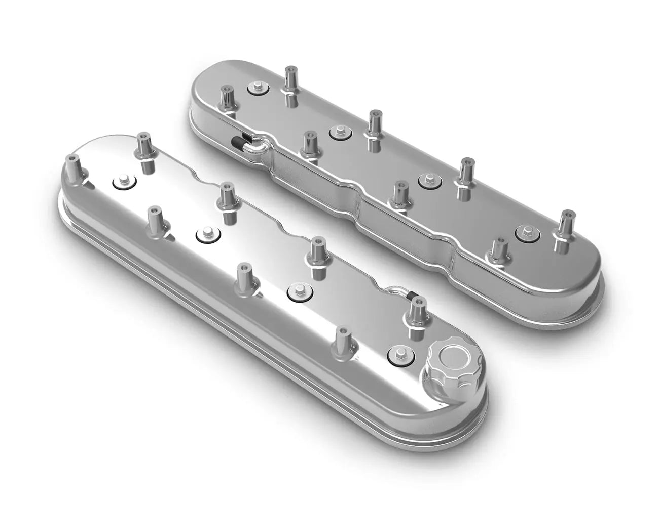 Holley GM LS Tall Valve Cover Set - Polished - 241-111