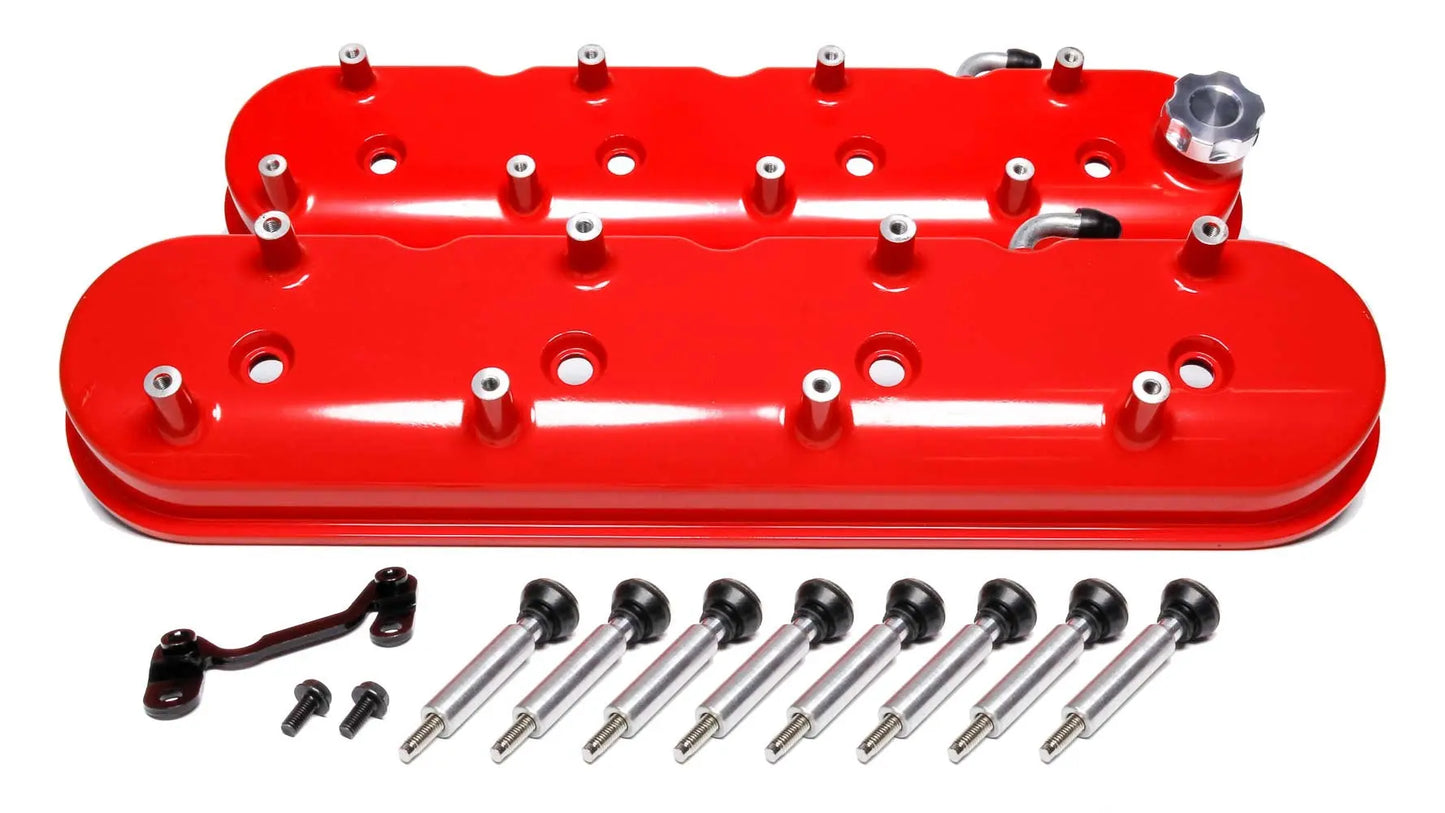 Holley GM LS Tall Valve Cover Set - Gloss Red - 241-113