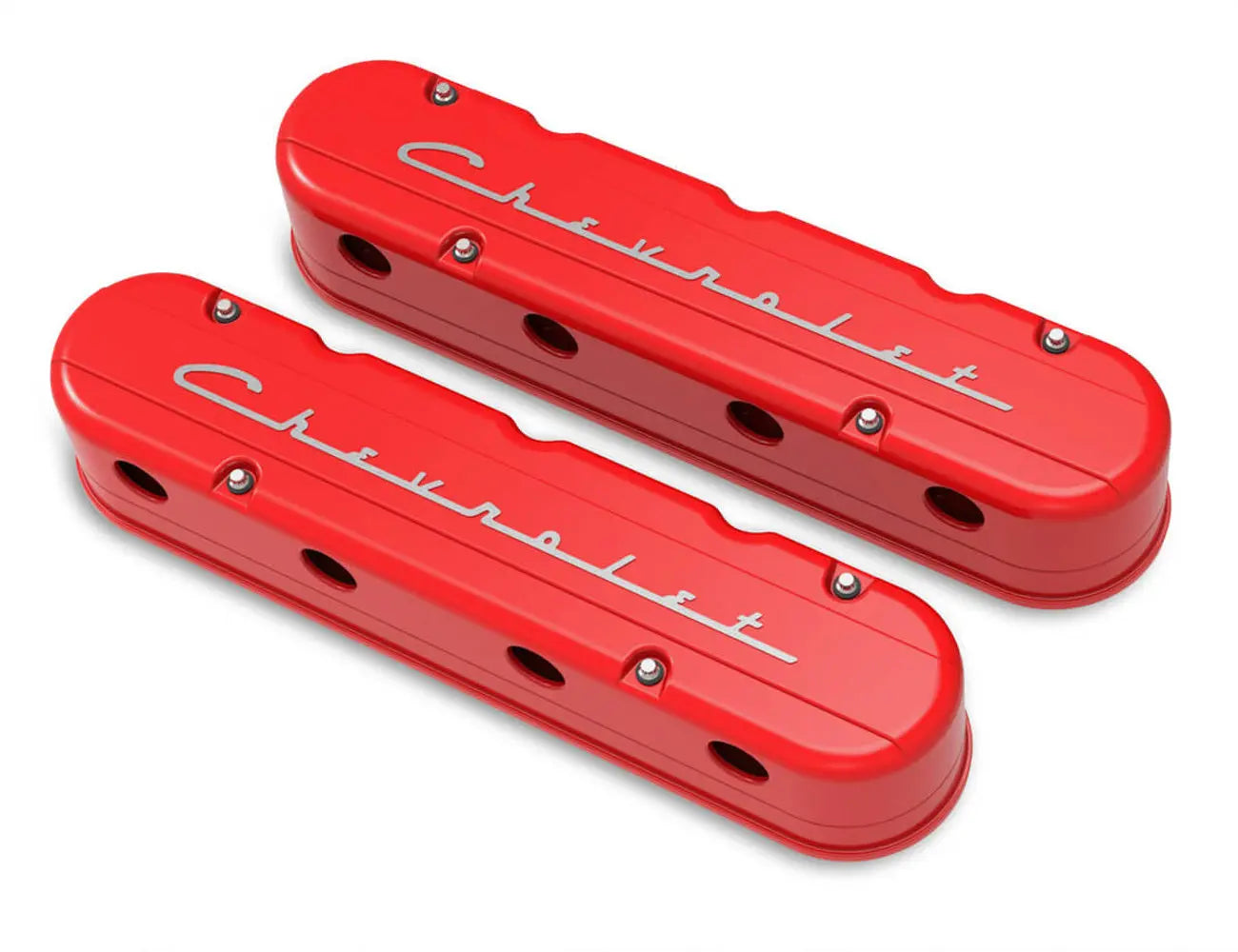 Holley Valve Cover Set 2-Piece GM LS w/Chevrolet Logo - 241-179