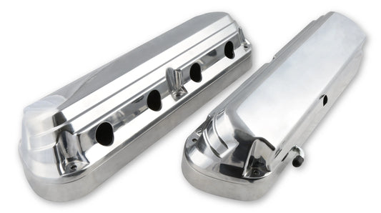 Holley 2-Piece Alm Valve Cover Set GM LS Pol. Finish - 241-186