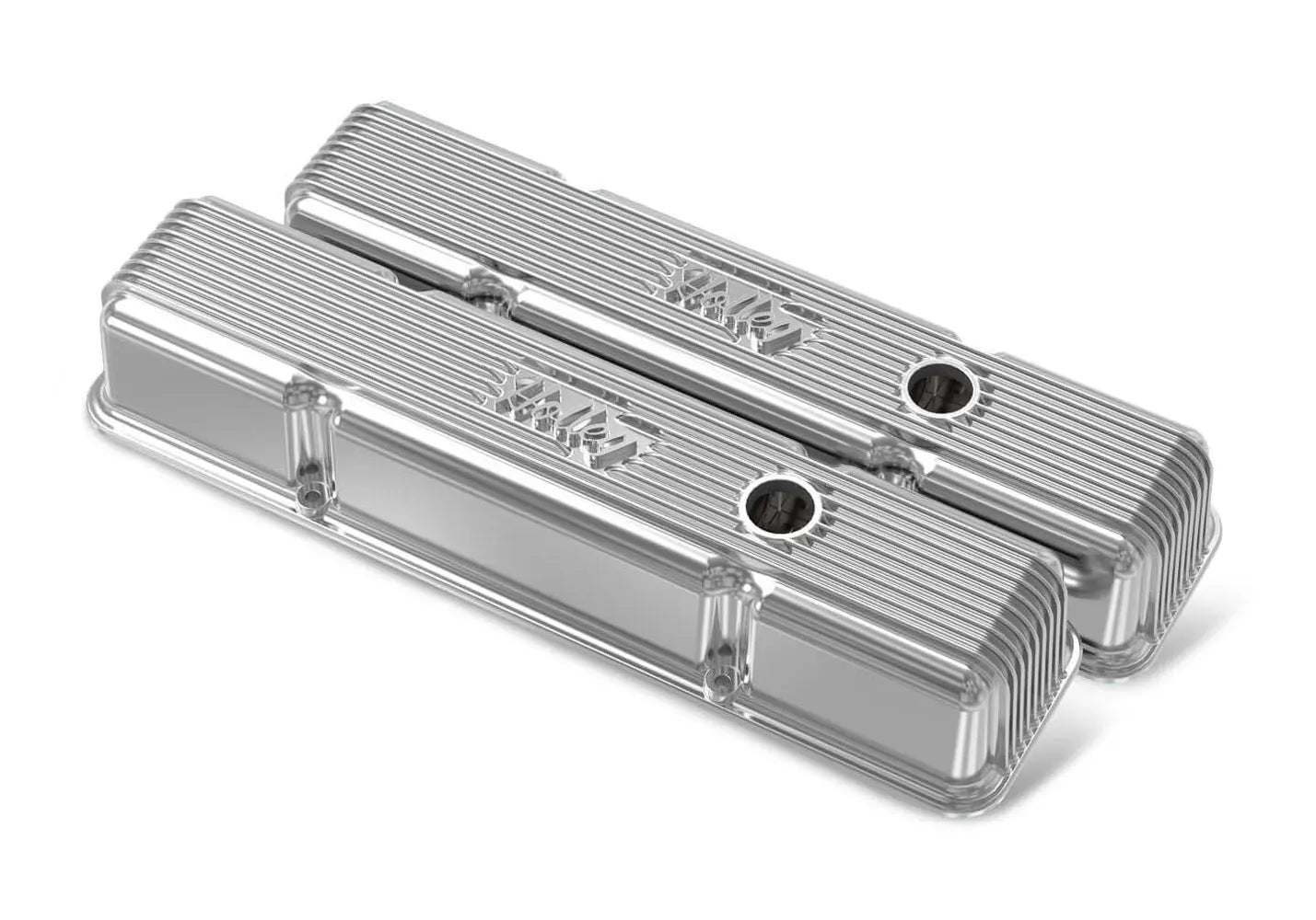 Holley SBC Holley Die Cast Alm Valve Cover Set Polished - 241-241