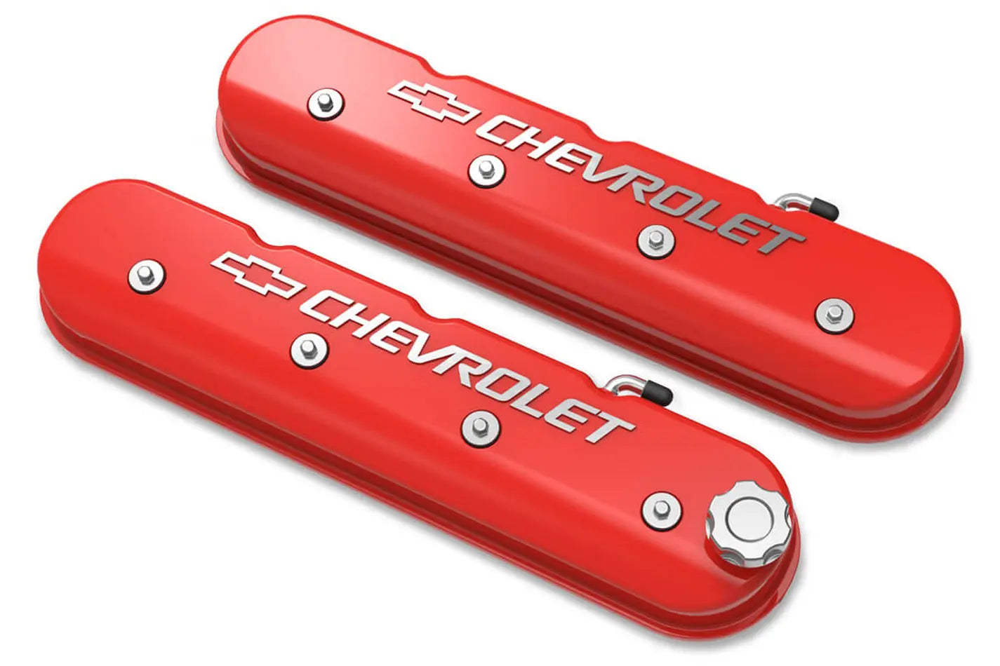 Holley LS Series Valve Covers w/Bowtie Chevrolet Logo - 241-404