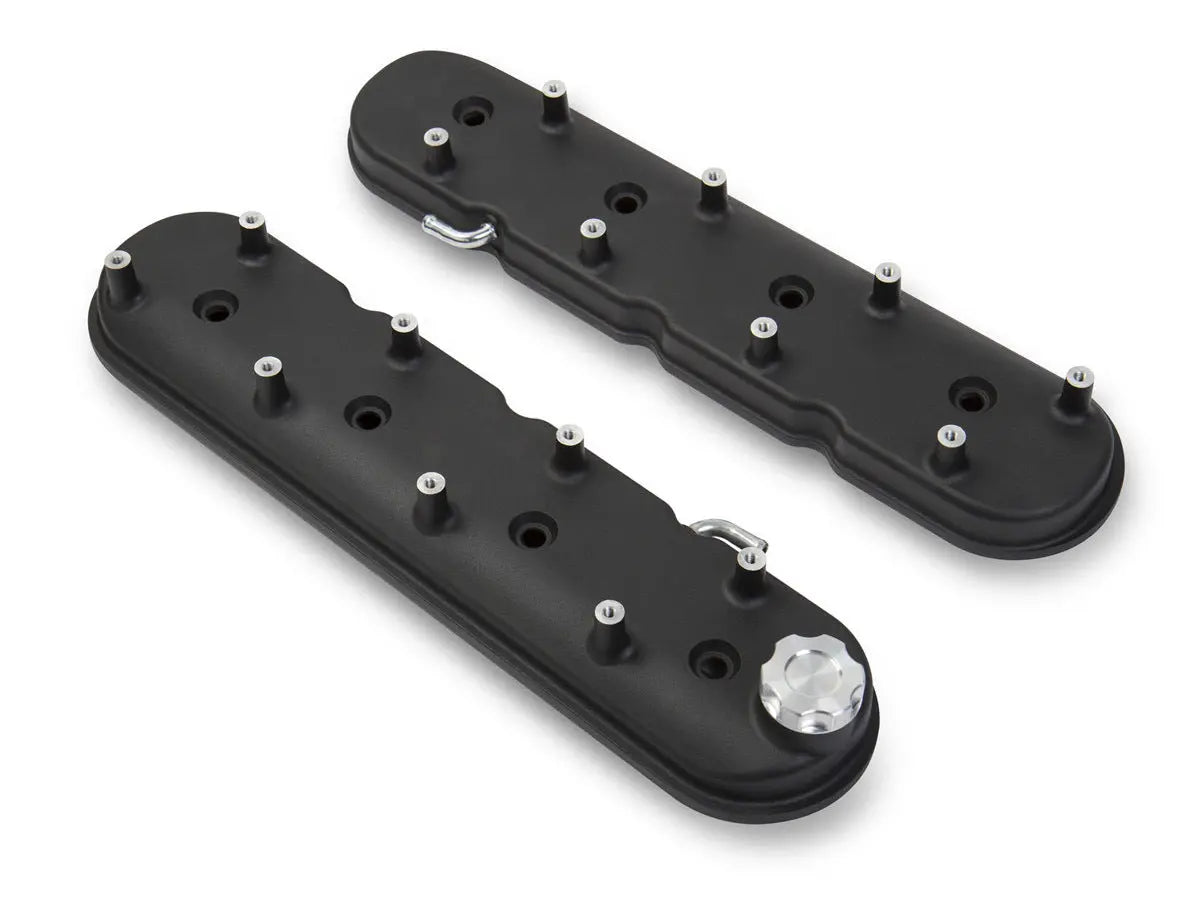 Holley GM LS1 Valve Cover Set Black Krinkle  Finish - 241-91