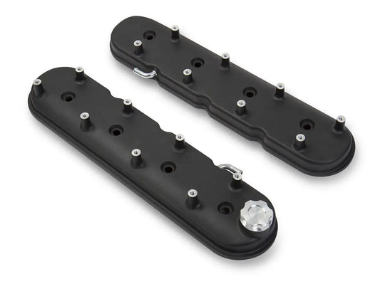 Holley GM LS1 Valve Cover Set Black Krinkle  Finish - 241-91