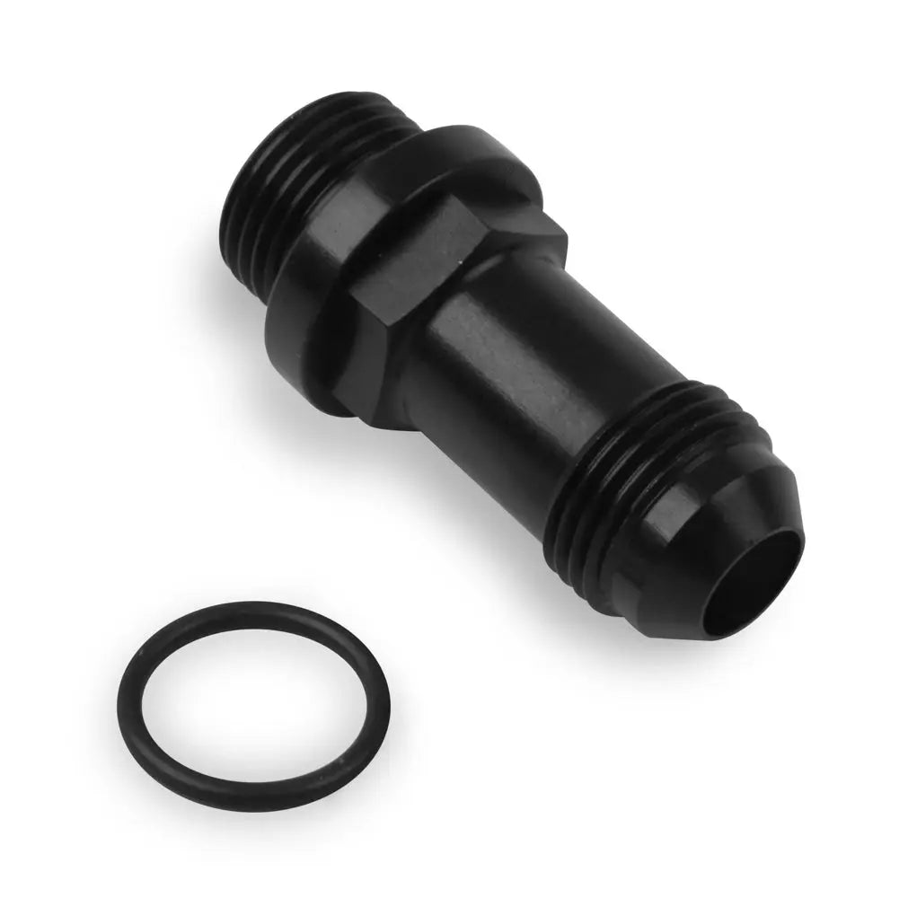 Holley 8an Carb Inlet Fitting Long Style - Black - 26-153-1