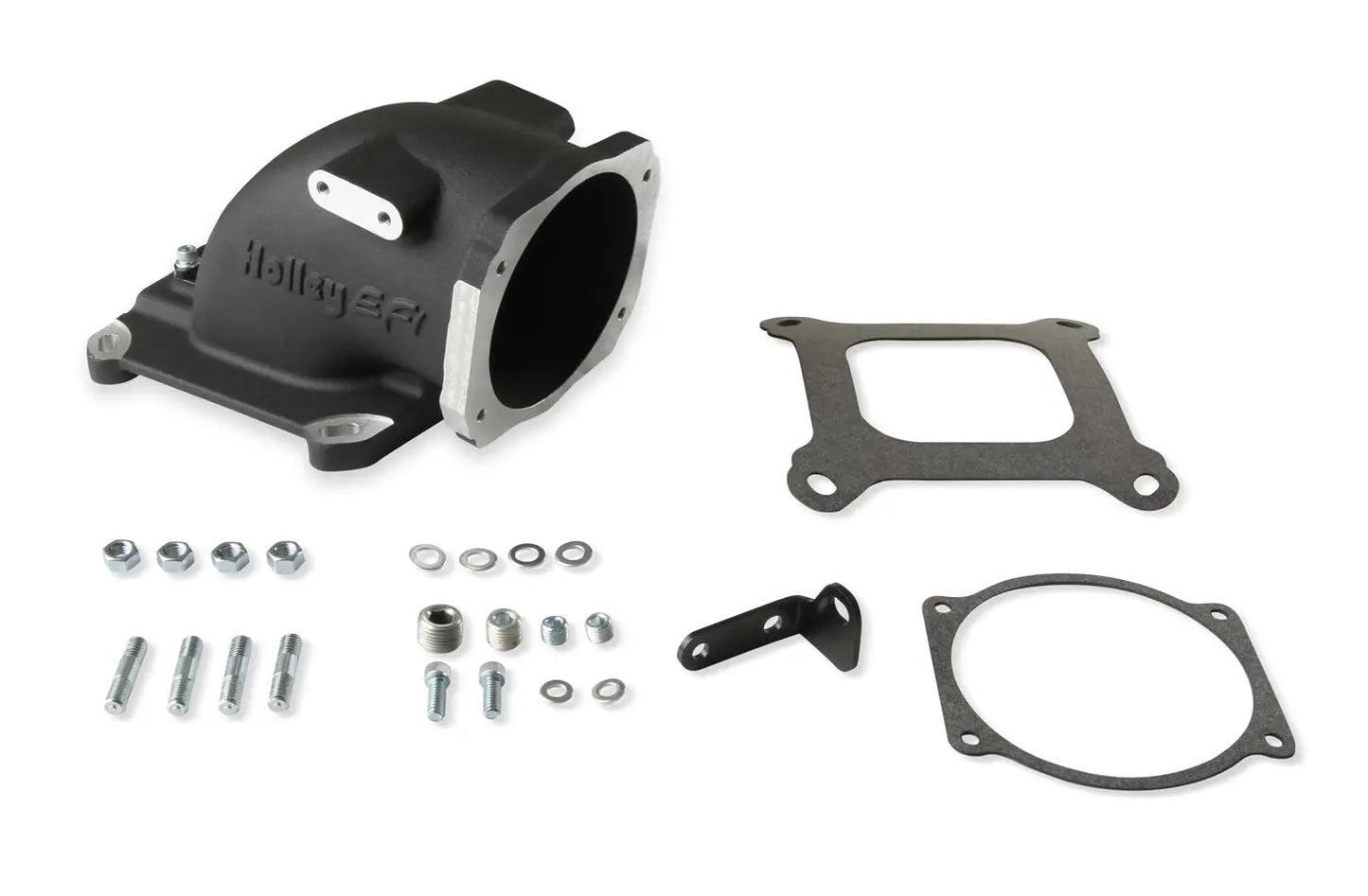 Holley Intake Elbow 4150 GM LS TB Flange - Black - 300-240BK