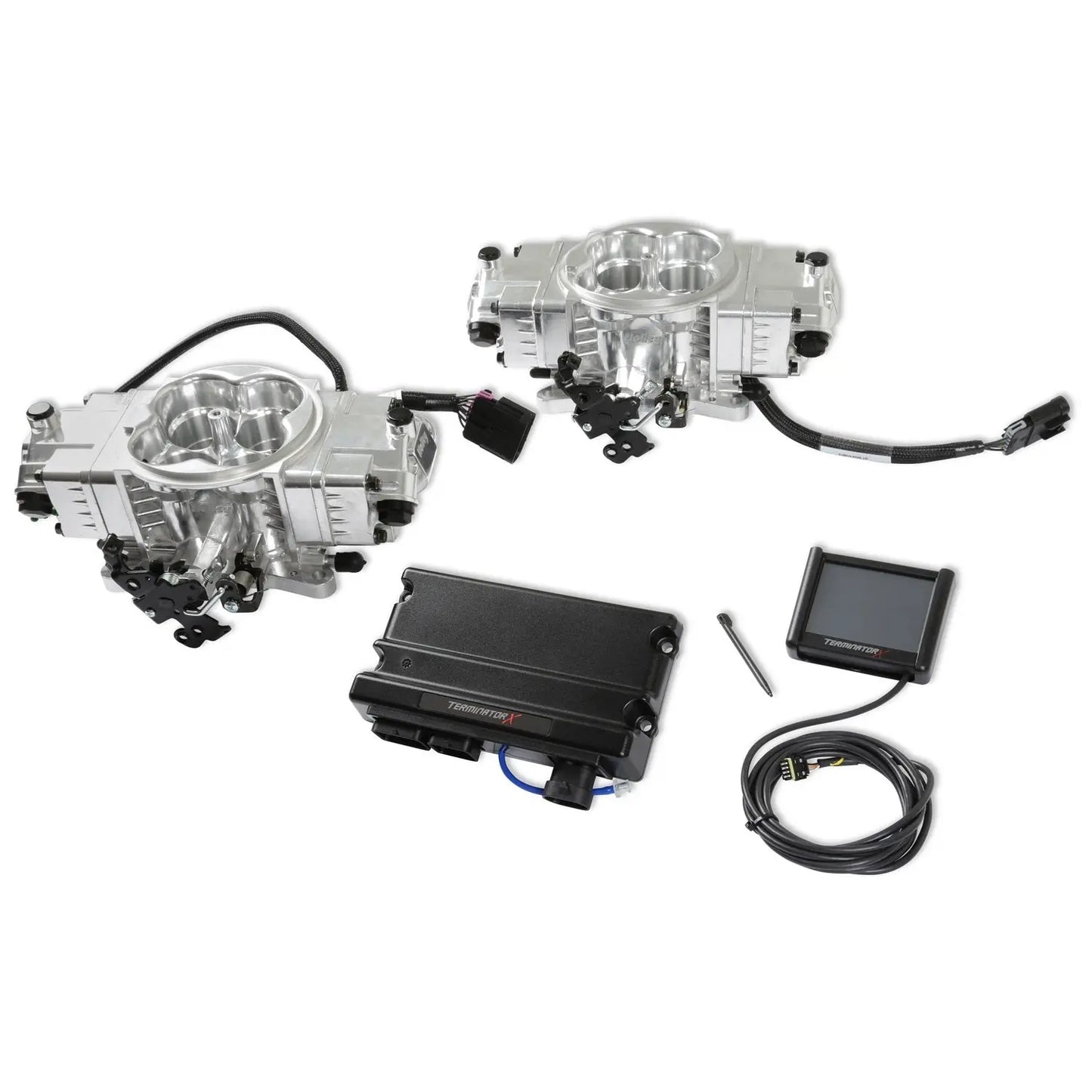 Holley Terminator X Stealth Kit 4150 2X4 - Shiny - 550-1074