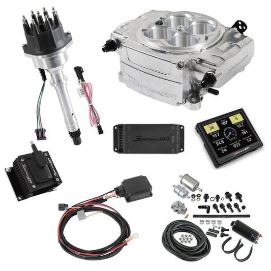 Holley Sniper-2 EFI Master Kit w/SBC Ignition Polished - 550-510-3PK-SBC