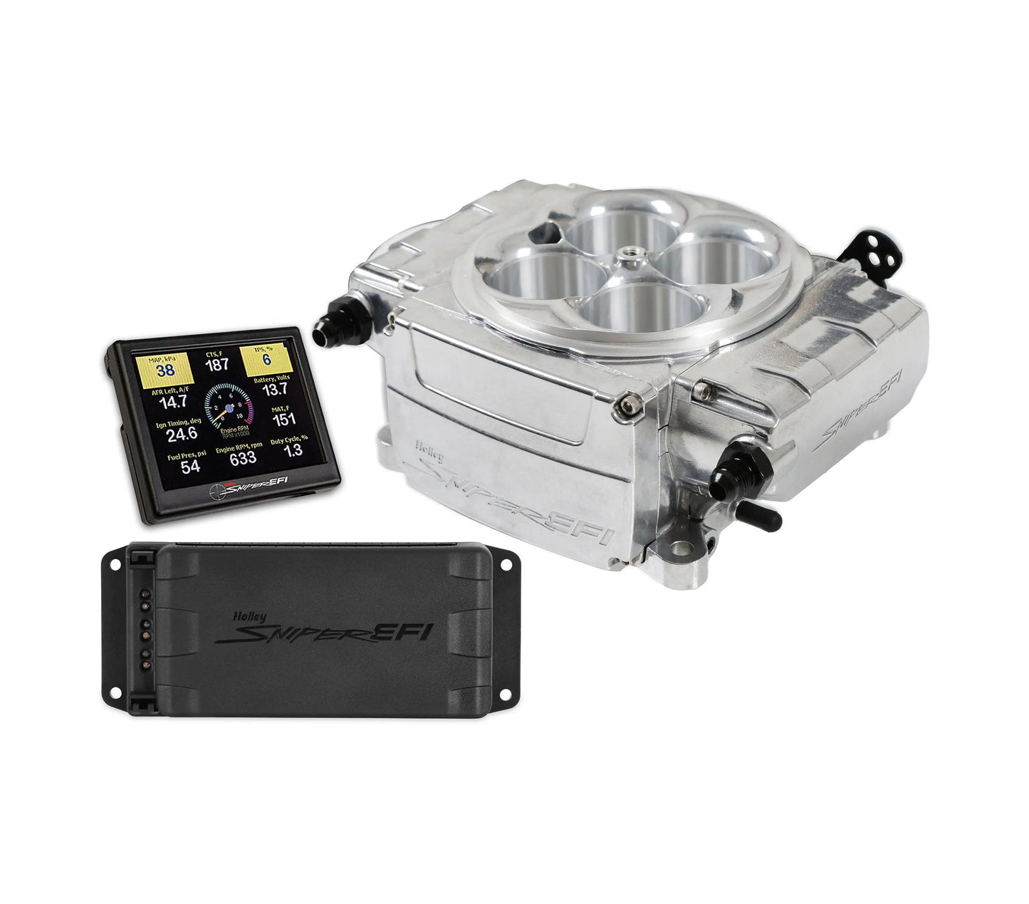 Holley Sniper 2 EFI Kit Polished w/PDM - 550-510-3PX