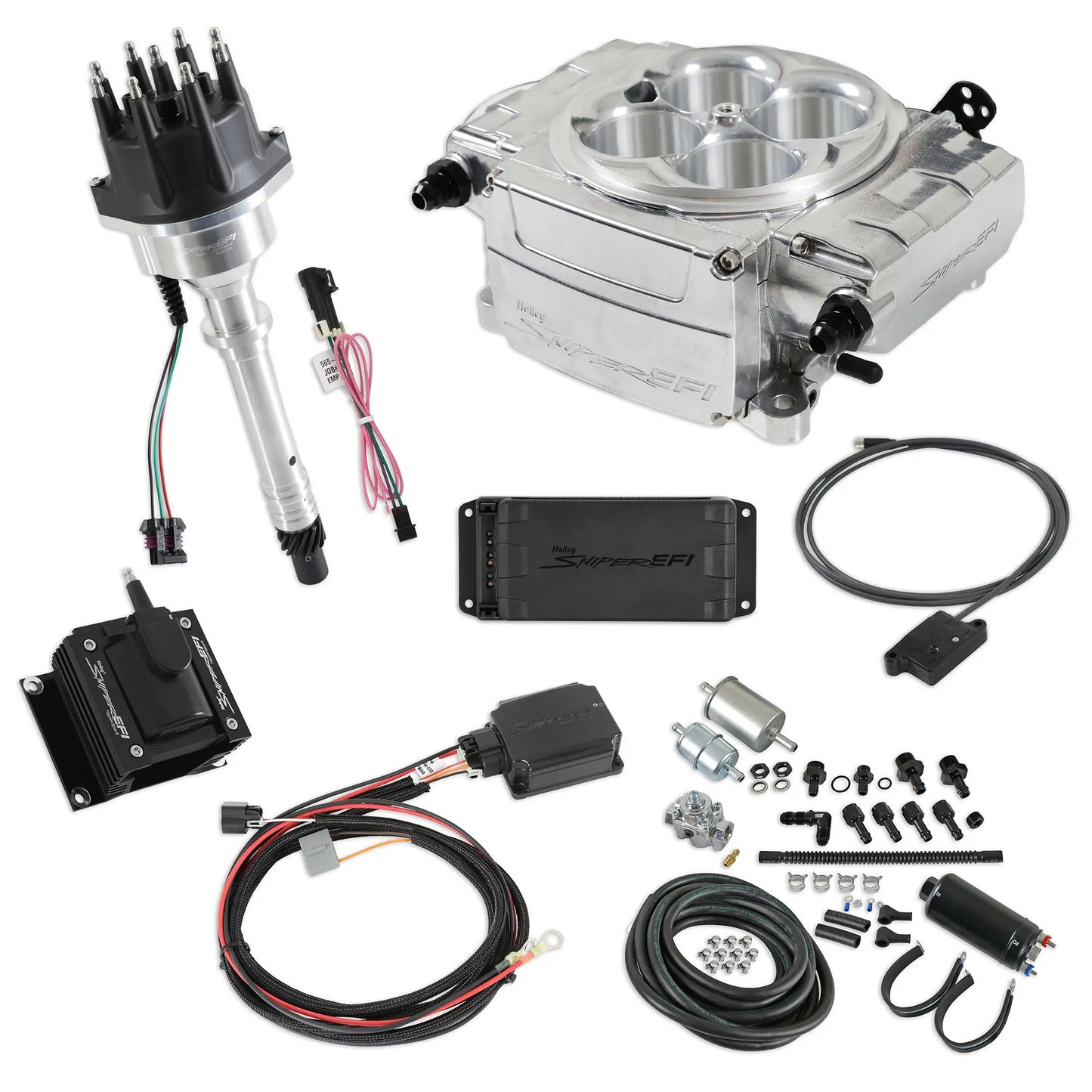 Holley Sniper 2 EFI Bundle Kit SBC Polished - 550-510-BPK-SBC