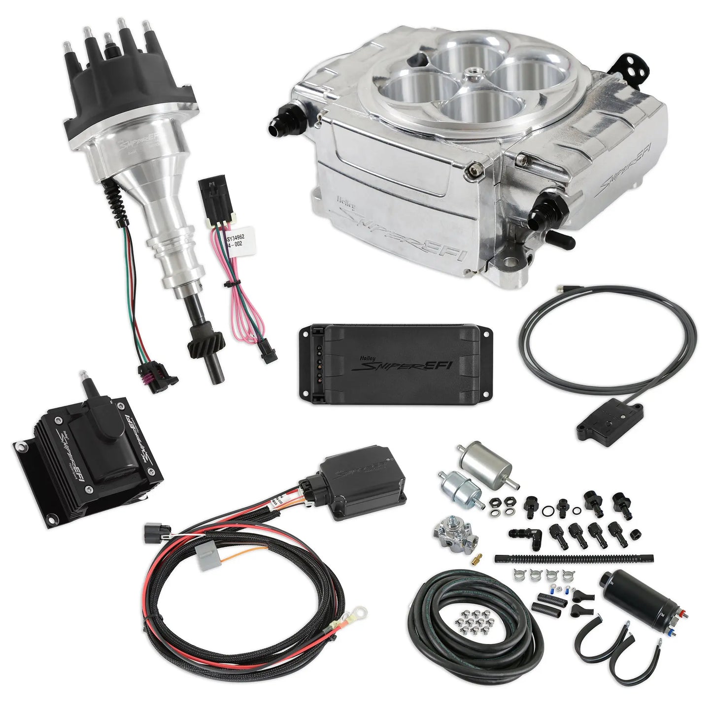 Holley Sniper 2 EFI Bundle Kit SBF Polished - 550-510-BPK-SBF
