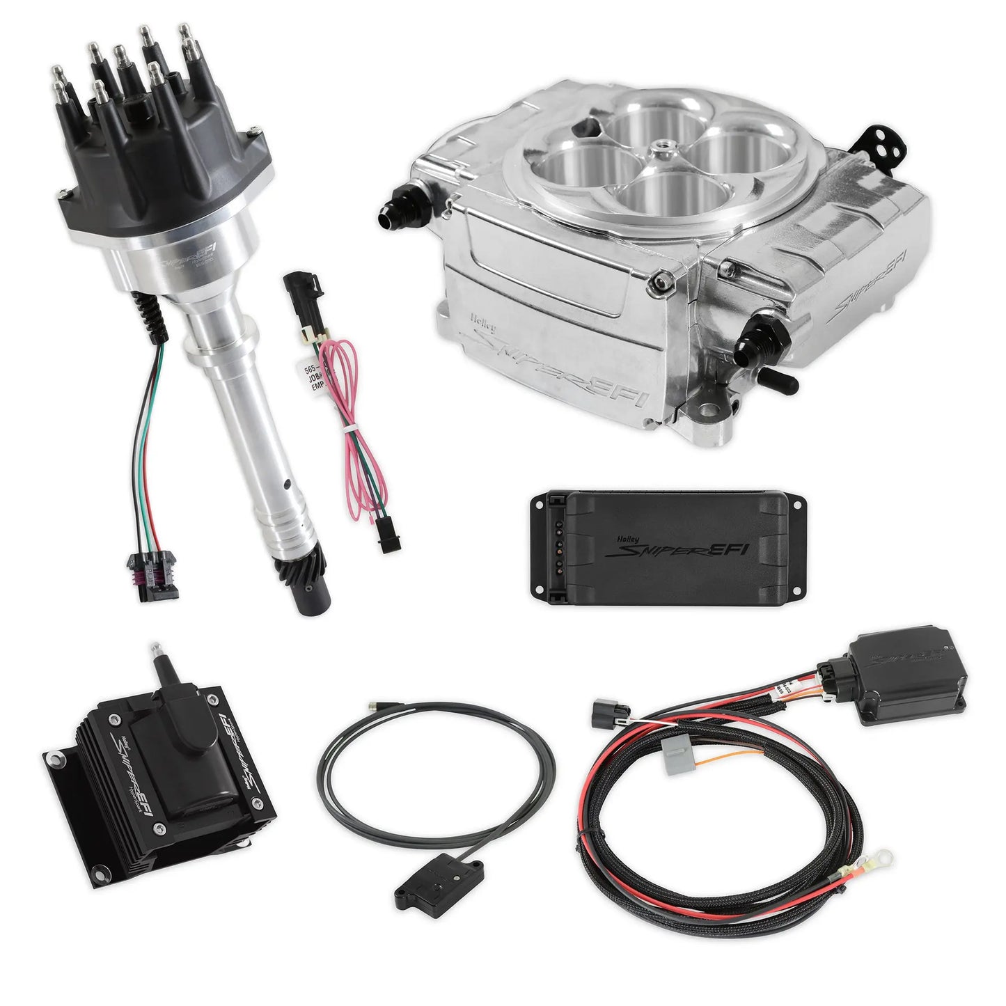 Holley Sniper 2 EFI Bundle Kit SBC Polished - 550-510-BPX-SBC