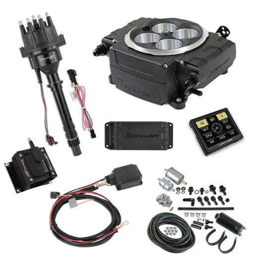 Holley Sniper-2 EFI Master Kit w/SBC Ignition Black - 550-511-3PK-SBC