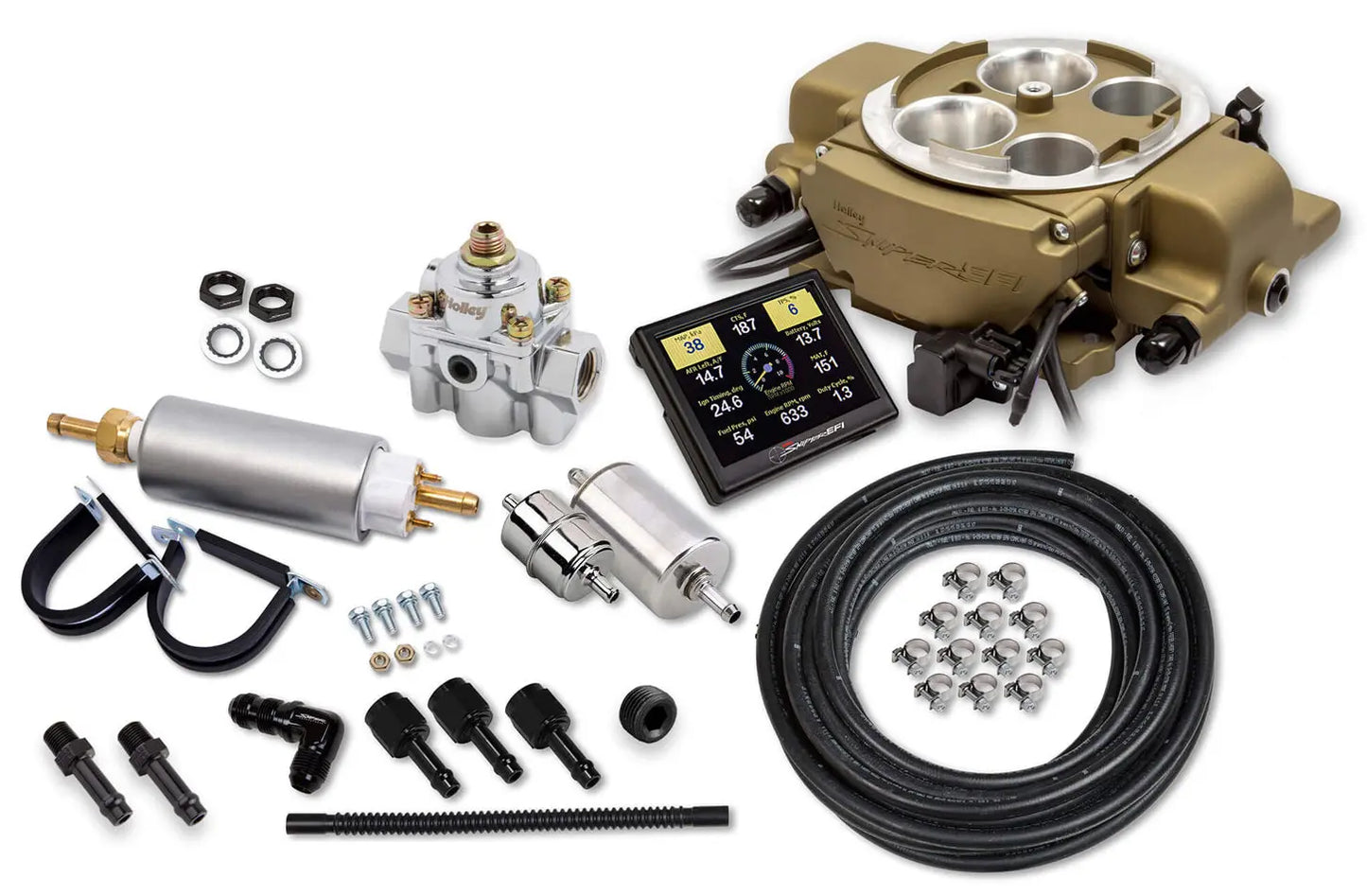 Holley Sniper EFI Quadrajet Master Kit - Gold - 550-869K