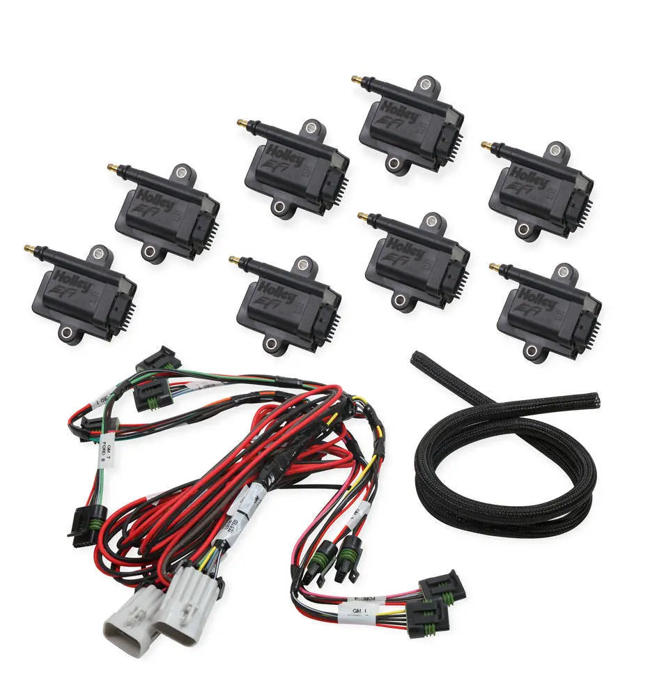 Holley Coil-Near-Plug Smart Coil Kit - V8 Big Wire - 556-128