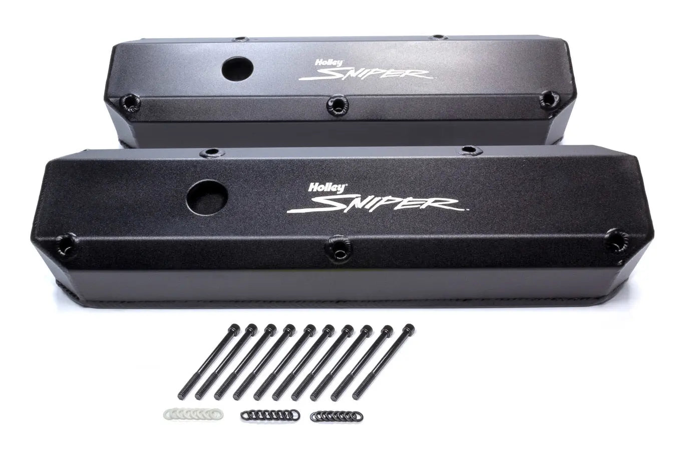 Holley Sniper Fabricated Valve Covers  SBM Tall 64-91 - 890003B