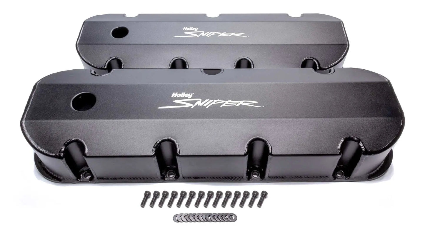 Holley Sniper Fabricated Valve Covers  BBC Tall - 890004B