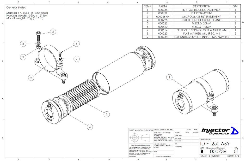 Injector Dynamics ID-F1250 Fuel Filter - IDF1250