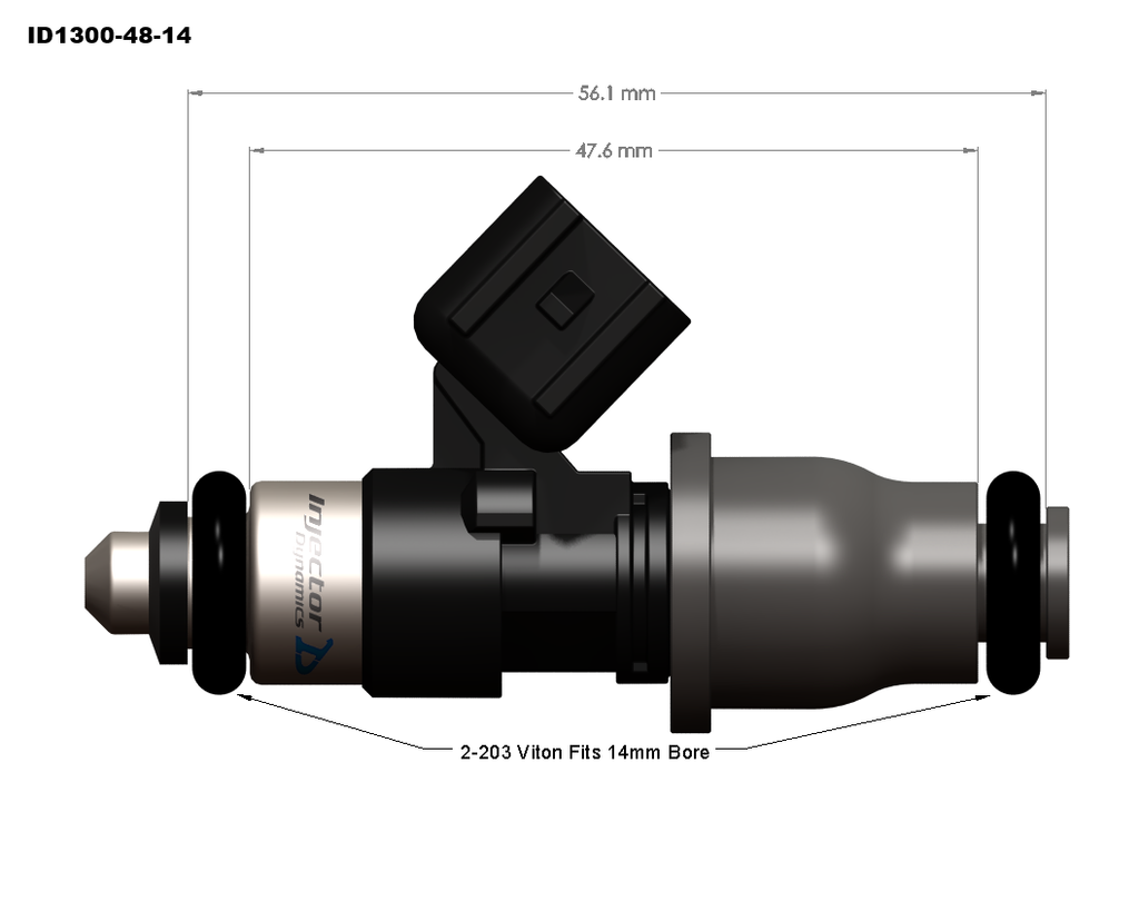 Injector Dynamics 1300-XDS - Hayabusa / 1300cc Applications 11mm Adapter Top -204 Lower (Set of 4) - 1300.19.01.48.11.4