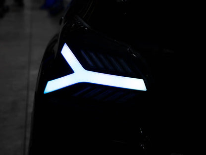 OLM Y-Spec LED Taillights (Smoke Lens  White Optic w/RGB) - 2015-2021 WRX / STI