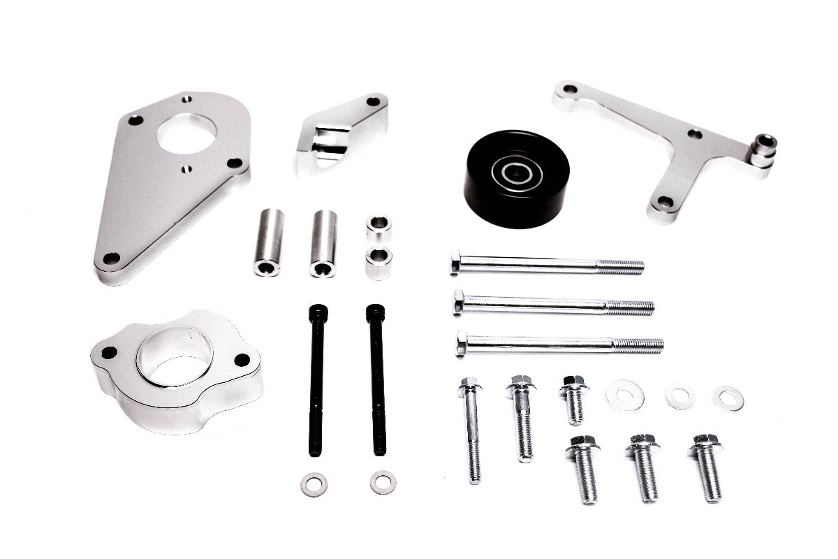 Precision Works LS Power Steering & Alternator Bracket Low Mount LSX LS1 LS2 LS3 PrivateLabelMfg