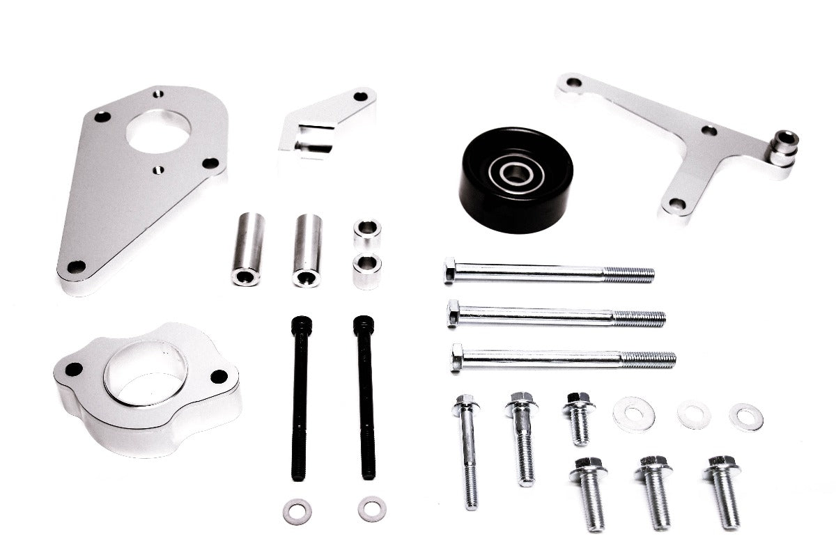 Precision Works LS Power Steering & Alternator Bracket Low Mount LSX LS1 LS2 LS3 PrivateLabelMfg
