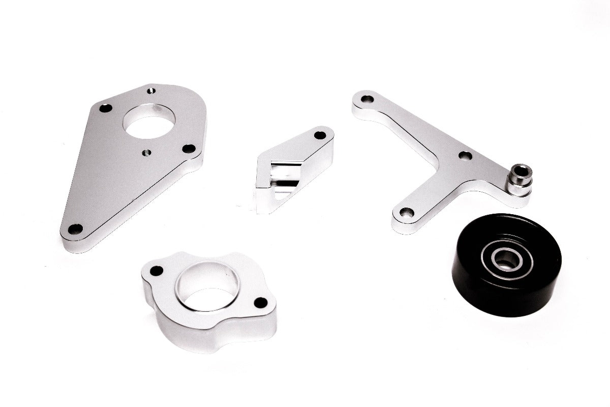 Precision Works LS Power Steering & Alternator Bracket Low Mount LSX LS1 LS2 LS3 PrivateLabelMfg