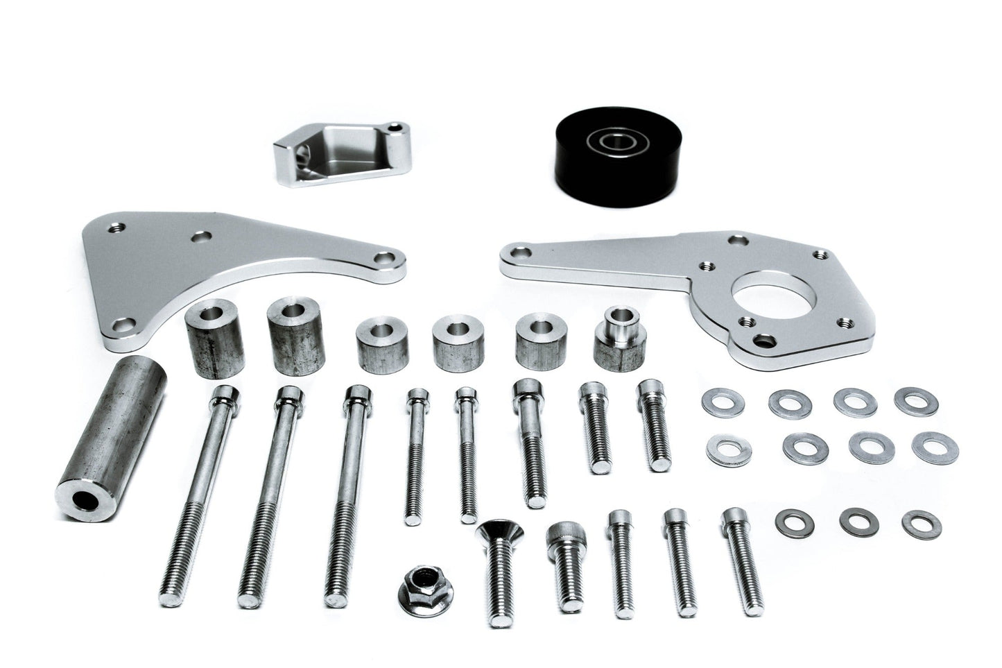 Precision Works LS Power Steering & Alternator Bracket Low Mount LSX LS1 LS2 LS3 V3 PrivateLabelMfg