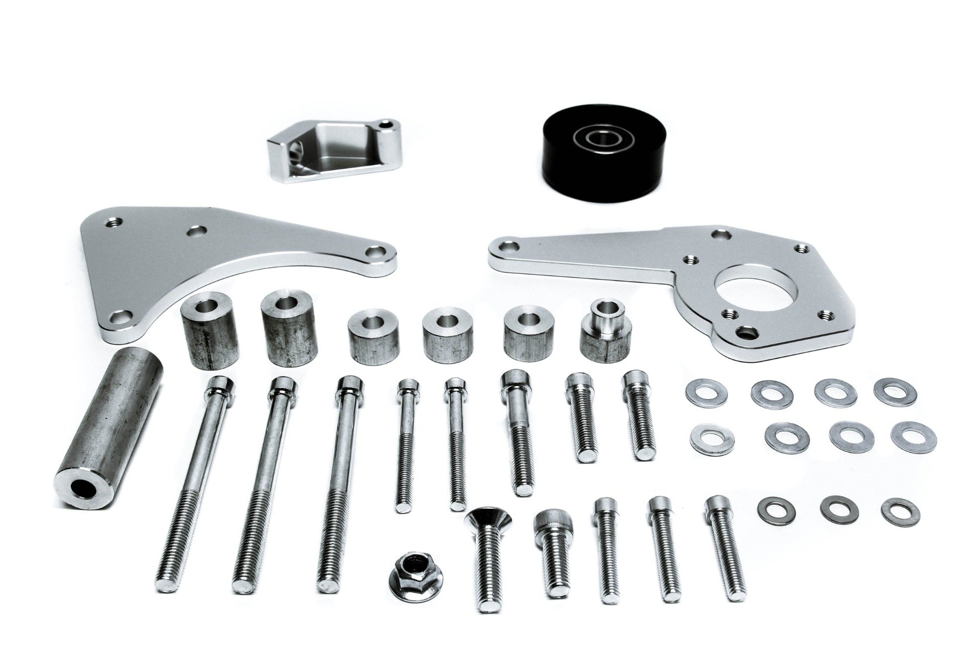 Precision Works LS Power Steering & Alternator Bracket Low Mount LSX LS1 LS2 LS3 V3 PrivateLabelMfg