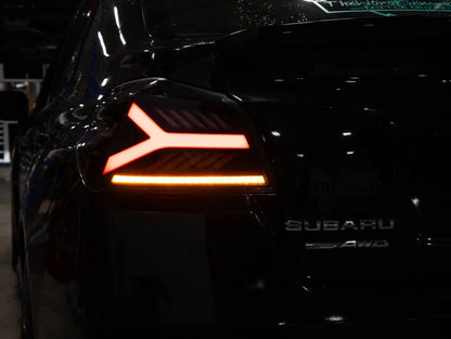 OLM Y-Spec LED Taillights (Smoke Lens  Red Optic) - 2015-2021 WRX / STI