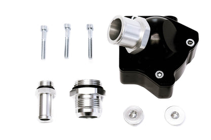 Precision Works K-Series Swivel Neck Thermostat Housing V2 Black PrivateLabelMfg