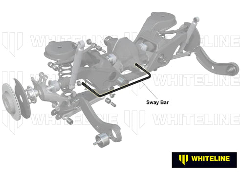 WHITELINE 00-07 FORD FOCUS GEN 1 / 9/02-4/05 FOCUS LR MKI REAR 27MM HEAVY DUTY ADJ SWAYBAR - BFR62Z Whiteline