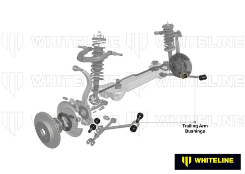 WHITELINE PLUS 05/87-02/93 TOYOTA CAMRY SV20/21/22 4/6CYL REAR LOWER TRAILING ARM BUSHING KIT - W61446 Whiteline