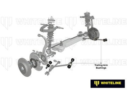 WHITELINE PLUS 05/87-02/93 TOYOTA CAMRY SV20/21/22 4/6CYL REAR LOWER TRAILING ARM BUSHING KIT - W61446 Whiteline