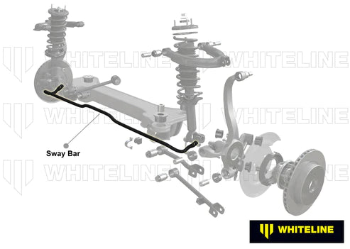 WHITELINE 89-92 MITSUBISHI GALANT HG VR4 TURBO AWD REAR 26MM SWAYBAR-XX H/DUTY BLADE ADJUSTABLE - BMR60XXZ Whiteline