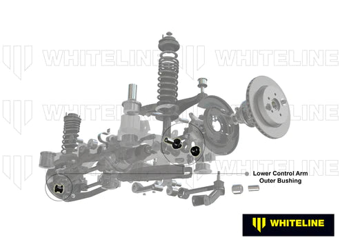 Whiteline W62384 Rear Lower/Upper Outer Control Arm Bushing Kit (Camber Adjustable) for 1992-2002 BMW 3 Series