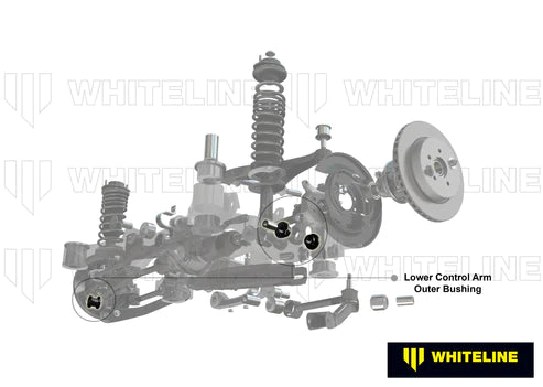 Whiteline W62384 Rear Lower/Upper Outer Control Arm Bushing Kit (Camber Adjustable) for 1992-2002 BMW 3 Series Whiteline