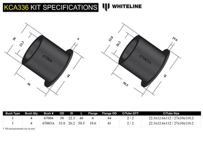 Whiteline Front Upper Arm Camber Adjustment Kit KCA336 (90-96 NISSAN 300ZX) Whiteline