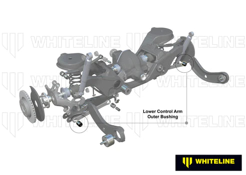 WHITELINE PLUS 2010 VOLKSWAGEN CC REAR CONTROL ARM LOWER FRONT OUTER BUSHING KIT - W63552 Whiteline