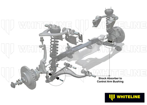 WHITELINE 2007+ NISSAN GT-R R35 FRONT SHOCK ABSORBER TO CONTROL ARM BUSHING - W33364 Whiteline