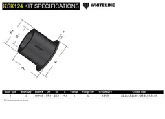 Whiteline 00-04 Subaru Legacy GT / 00-09 Subaru Outback Rear Control Arm Bushing Service Kit