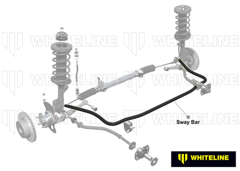 WHITELINE 84-96 NISSAN 180SX / 89-98 240SX / 88-91 SILVIA FRONT 27MM HEAVY DUTY ADJUSTABLE SWAY BAR - BNF43Z Whiteline