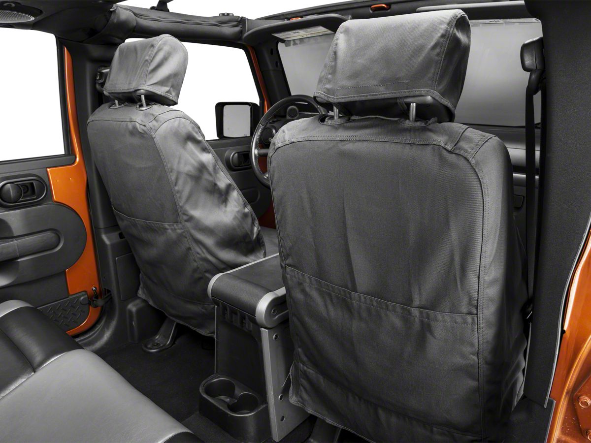 Covercraft 07-10 Jeep Wrangler Polycotton SeatSaver Custom Front Row Seat Covers - Grey
