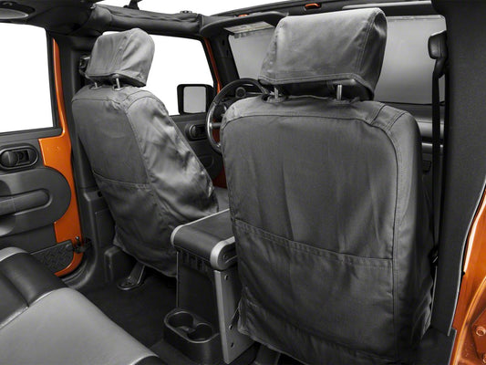 Covercraft 07-10 Jeep Wrangler Polycotton SeatSaver Custom Front Row Seat Covers - Grey