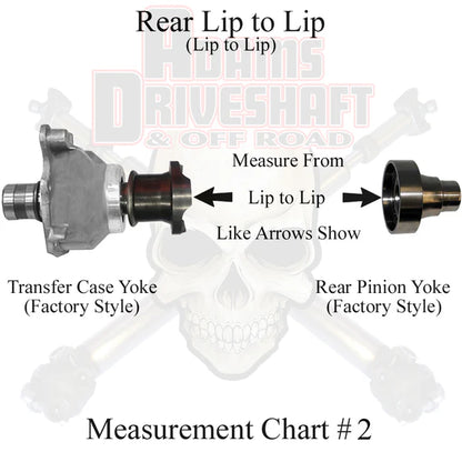 Adams Driveshaft Rear 1350 CV Driveshaft | Jeep JK 4-Door | Heavy Duty Series | Greasable U-Joints
