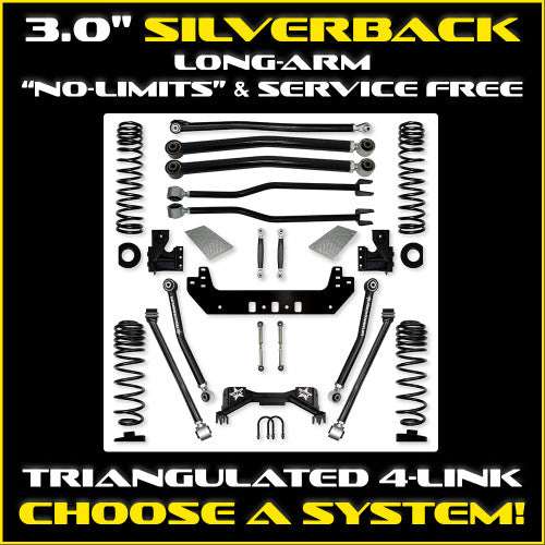 Rock Krawler 2019+ Jeep Wrangler JT 3in Silverback (No Limits) System