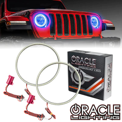 2018-2023 JEEP WRANGLER JL ORACLE LED HEADLIGHT SURFACE MOUNT HALO KIT 1214-001	 - White