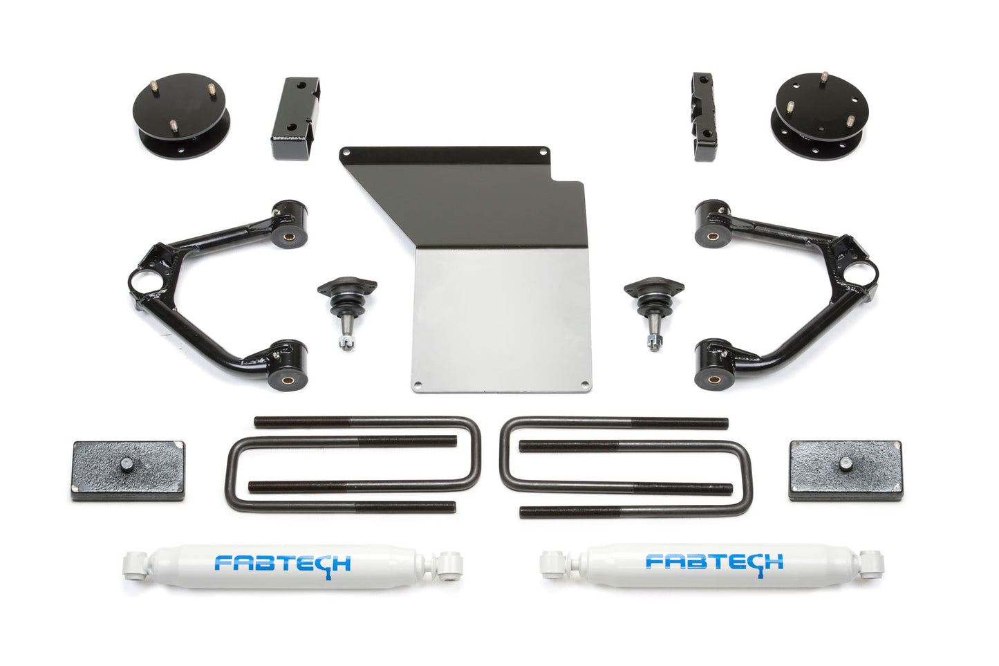 Fabtech 3.5in Budget Upper Control Arm Lift System with Rear Performance Shocks for 2007-2018 GM K1500 with OE Forged Upper Control Arms (K1059)