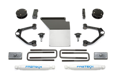 Fabtech 3.5in Budget Upper Control Arm Lift System with Rear Performance Shocks for 2007-2018 GM K1500 with OE Forged Upper Control Arms (K1059)