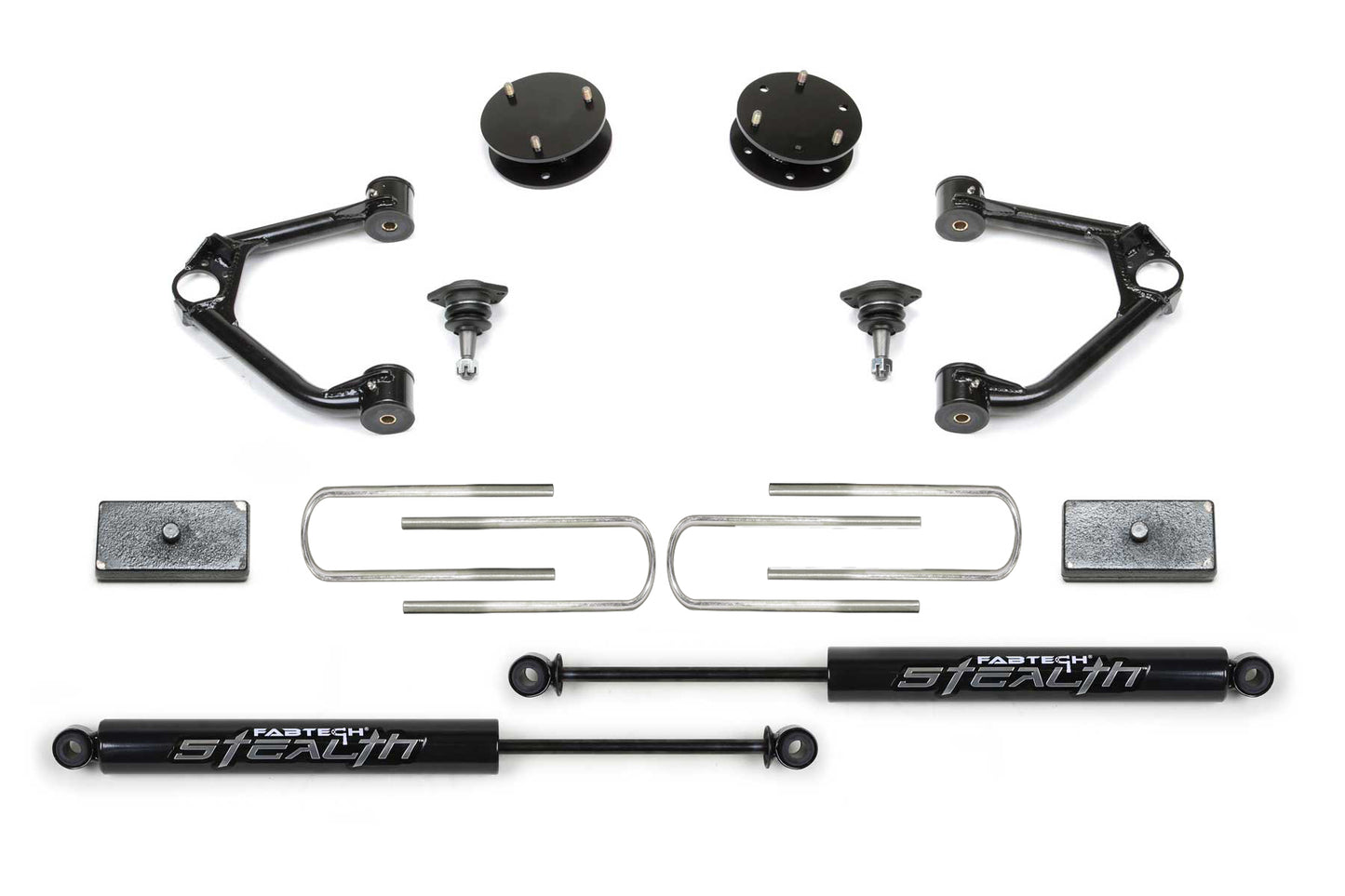 Fabtech 3" Ball Joint Upper Control Arm Sport System w/Stealth Shocks – 2025 GM 1500 2WD/4WD (K1212M)